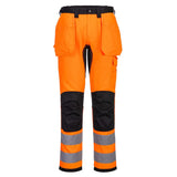 Portwest Wx2 Eco Hi-vis Holster Pocket Trousers CD889 - Orange Black - Customisable Hi-Vis Trousers