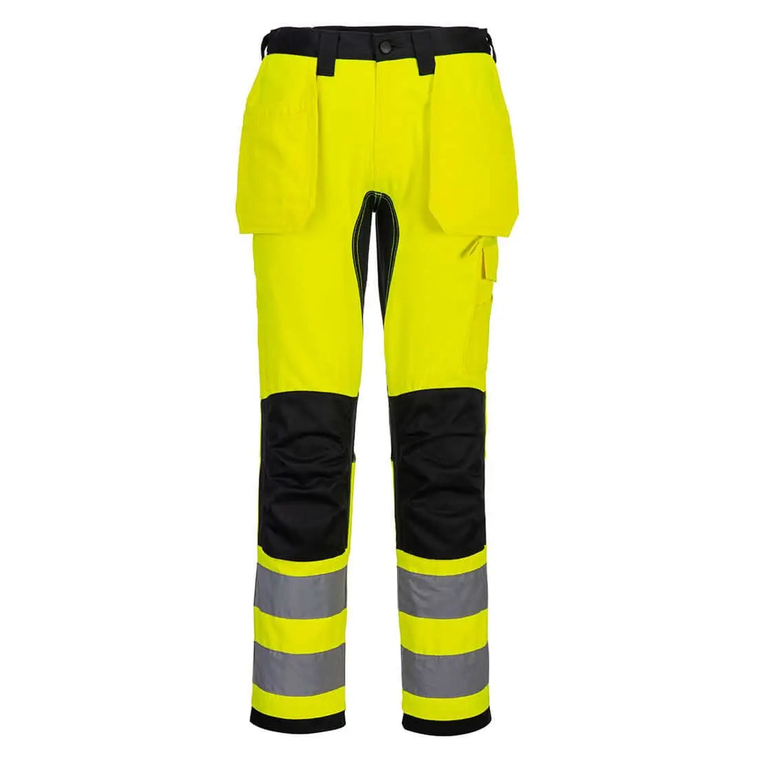 Portwest Wx2 Eco Hi-vis Holster Pocket Trousers CD889 - Yellow Black - Customisable Hi-Vis Trousers