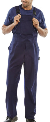 Beeswift Cotton Drill Bib And Brace Cdbb - Navy Blue - Customisable Bib & Braces