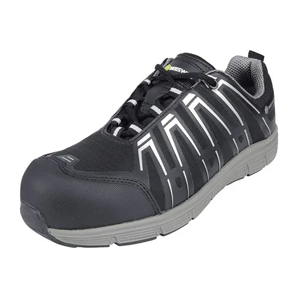 Beeswift Trainer Shoe S Non Metallic Cf26 - Black Grey - Customisable Safety Trainers