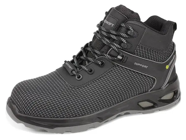 Beeswift Himley Tpu Tek Composite Mid Lightweight Safety Work Boot Ss Cf37 - Black - Customisable Safety Boots