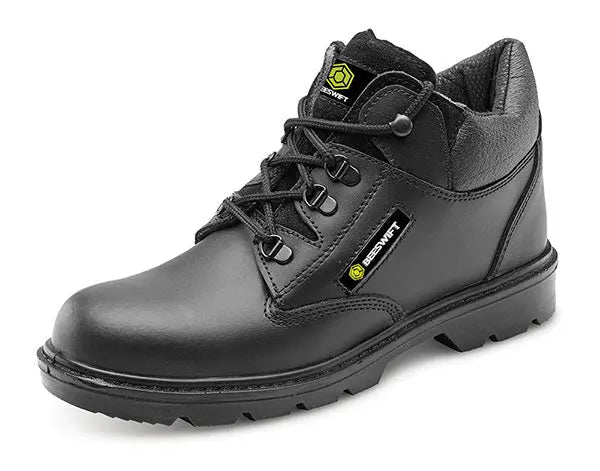 Beeswift Leather Mid Cut Midsole Boot Cf4 - Black - Customisable Safety Boots