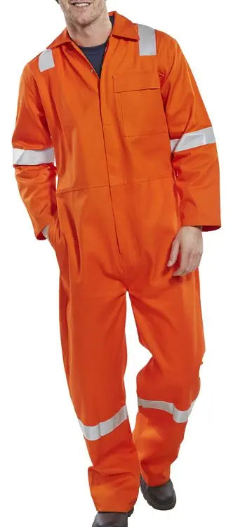 Beeswift Nordic Design Fire Retardant Boilersuit Cfrbsnd - Orange - Customisable Boilersuits