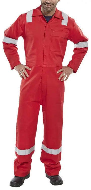Beeswift Nordic Design Fire Retardant Boilersuit Cfrbsnd - Red - Customisable Boilersuits