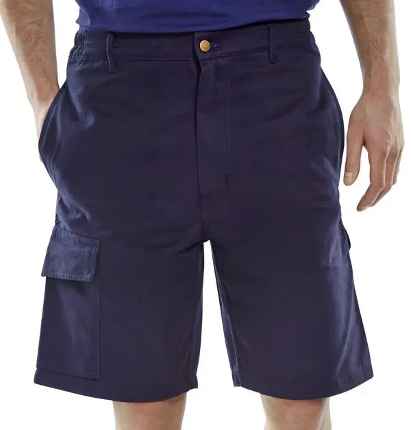 Beeswift Cargo Pocket Shorts Clcpsn - Navy Blue - Customisable Shorts