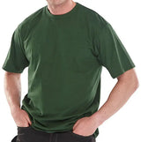 Blank Beeswift Heavyweight T Shirt Clcts - Bottle Green - Customisable Tee Shirts