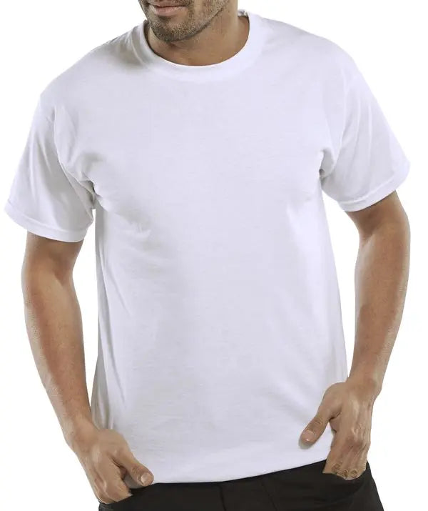 Blank Beeswift Heavyweight T Shirt Clcts - White - Customisable Tee Shirts