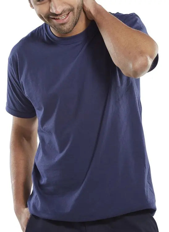 Blank Beeswift Standard T Shirt Clcts1 - Navy Blue - Customisable Tee Shirts