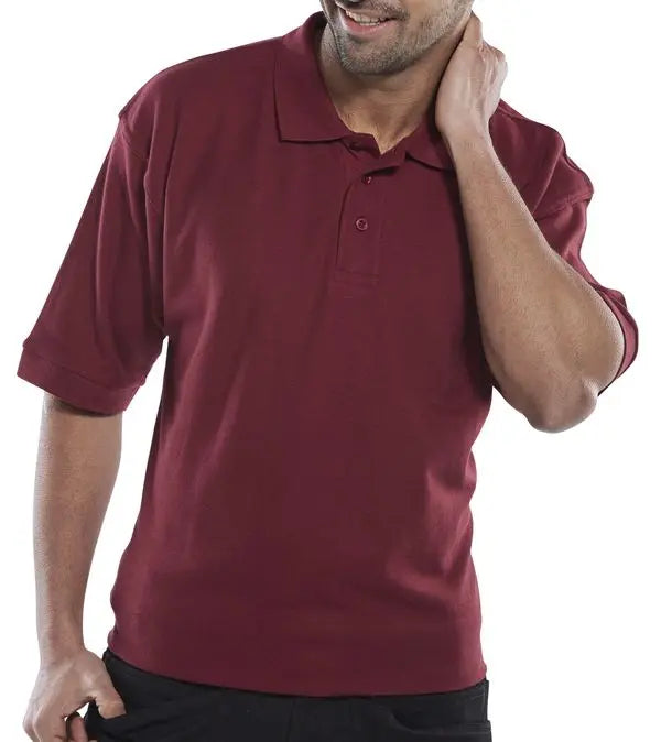 Beeswift Standard Polo Shirt Clpks - Burgundy M - Customisable Polo Shirts