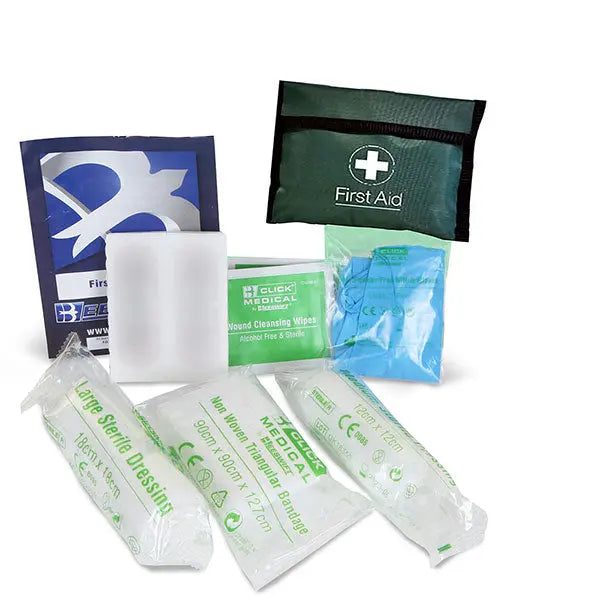Click Medical Click Medical Hse Person First Aid Kit In Pouch Cm0004 - Green 14X20CM - Customisable First Aid Kits