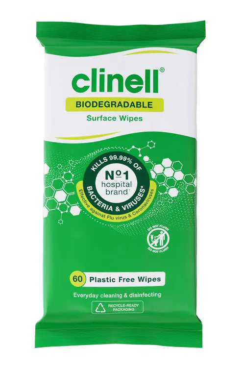 Clinell Clinell Biodegradable Surface Wipes Cm1961 - Green 121X210X222MM - Customisable Wipes