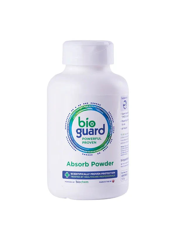 Bioguard Bioguard Absorb Powder G Shaker Tub Cm2302 - White 100G - Customisable Medical Clean Up