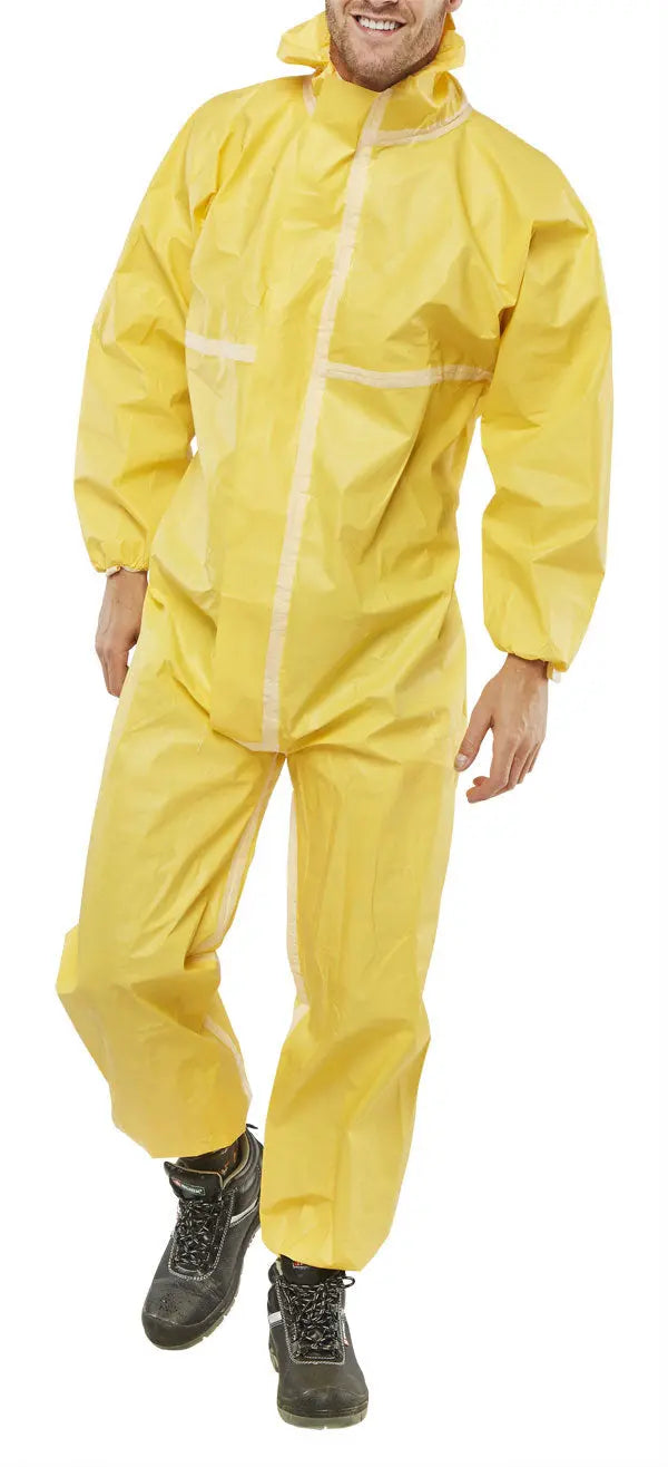 Beeswift Disposable Coverall Microporous Type Coc40 - Yellow - Customisable Coveralls