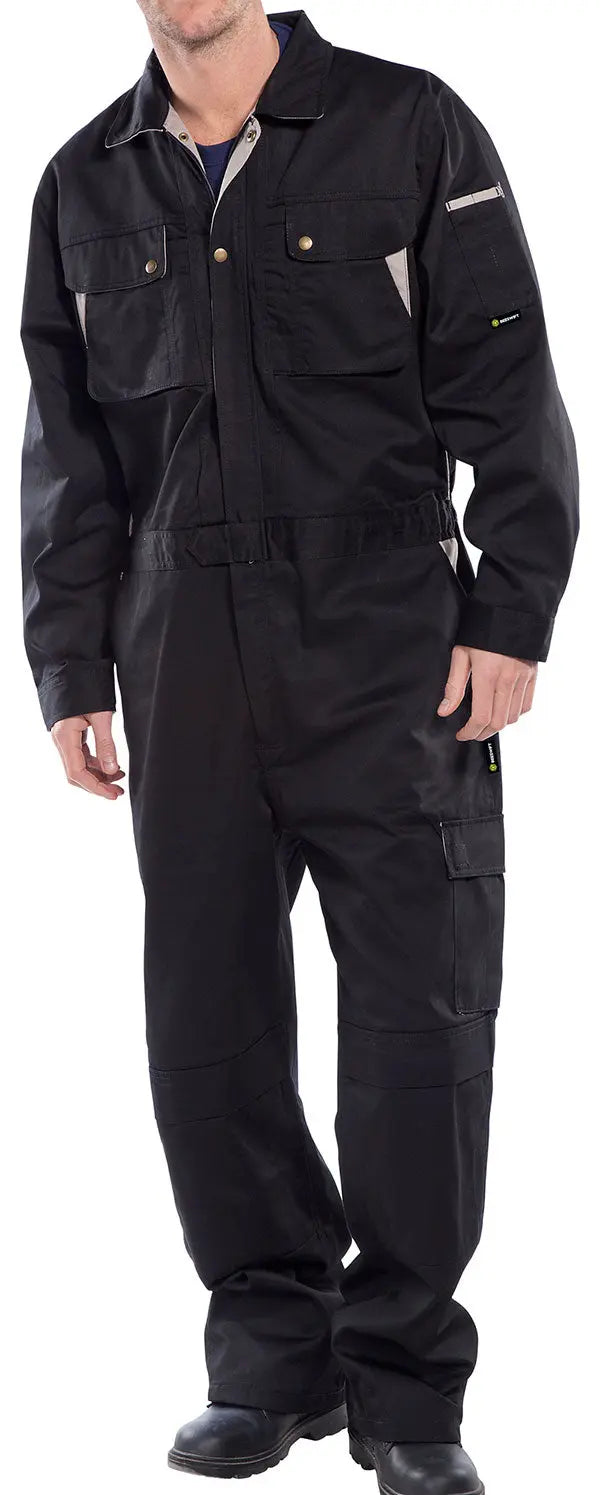 Beeswift Premium Boilersuit Cpc - Black - Customisable Boilersuits
