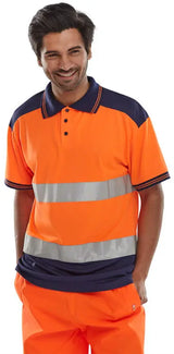 Beeswift Hi Vis Two Tone Polo Shirt Cpkstten - - Customisable Polo Shirts
