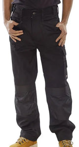 Beeswift Premium Multi Purpose Trousers Cpmpt - Black - Customisable Trousers
