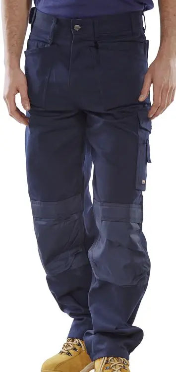 Beeswift Premium Multi Purpose Trousers Cpmpt - Navy Blue - Customisable Trousers
