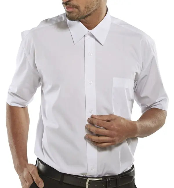 Beeswift Classic Shirt Short Sleeve Csss - White - Customisable Shirts