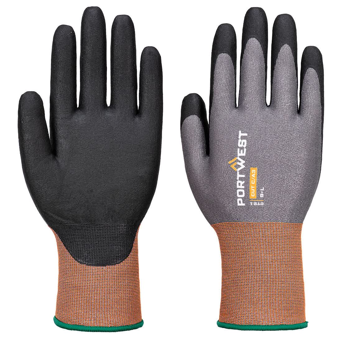 Portwest Ct Cut C21 Nitrile Glove CT21 - Grey Black - Customisable Hand Protection