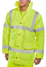Beeswift Constructor Hi Vis Jacket Ctjeng - Saturn Yellow - Customisable Jacket