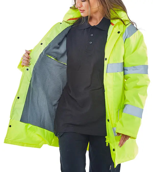 Beeswift Hi Vis Fleece Lined Traffic Jacket Ctjfl - - Customisable Jacket