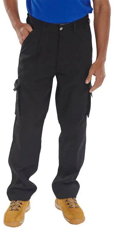 Beeswift Newark Trousers Ctrant - Black - Customisable Trousers