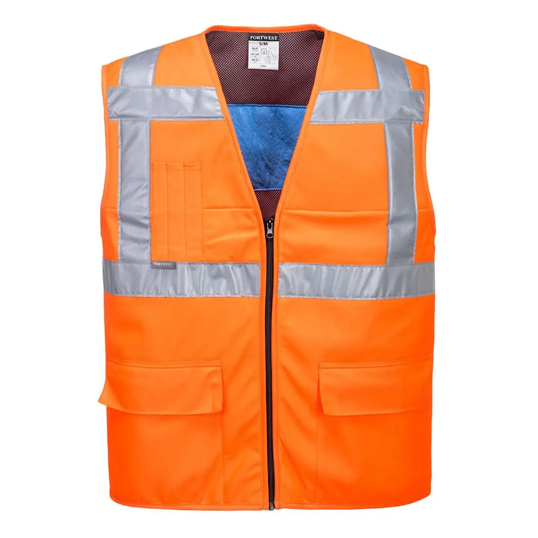 Portwest Hi Vis Cooling Vest CV02 - Orange - Customisable HV Vest