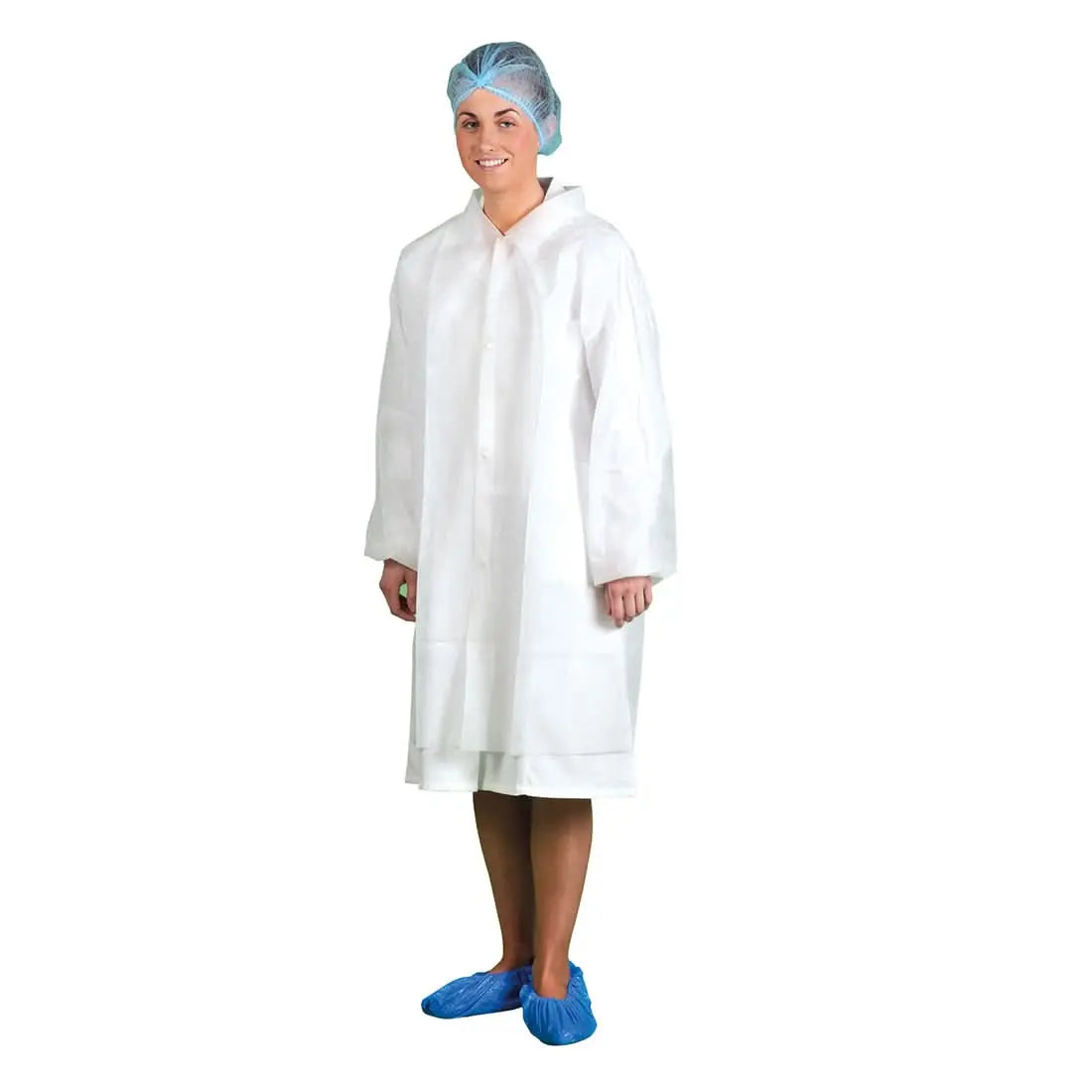 Portwest Disposable Visitors Coat Pp Pk200 D118 - White - Customisable Jacket