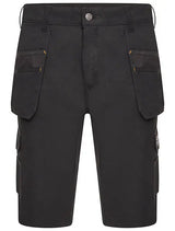 Jcb Workwear Trade Hybrid Stretch Shorts D27 - Black - Customisable Shorts