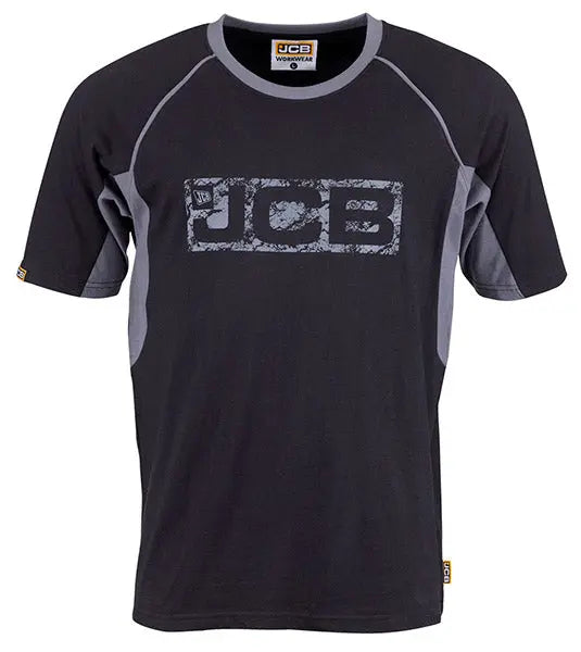Jcb Workwear Trade T Shirt Did - Black Grey - Customisable Tee Shirts