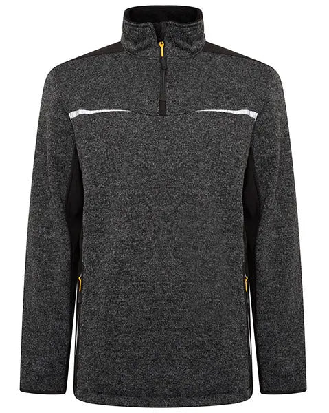 Jcb Workwear Trade Elmhurst Ii Quarter Zip Fleece Die - Grey - Customisable Fleeces