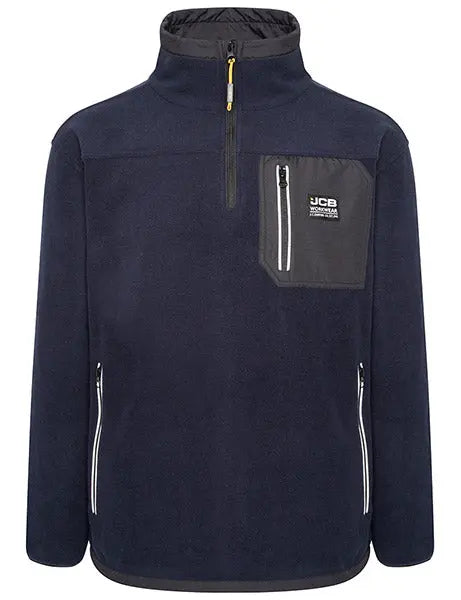 Jcb Workwear Trade Heavyweight Zip Tech Fleece Dk9 T - Navy Blue - Customisable Fleeces