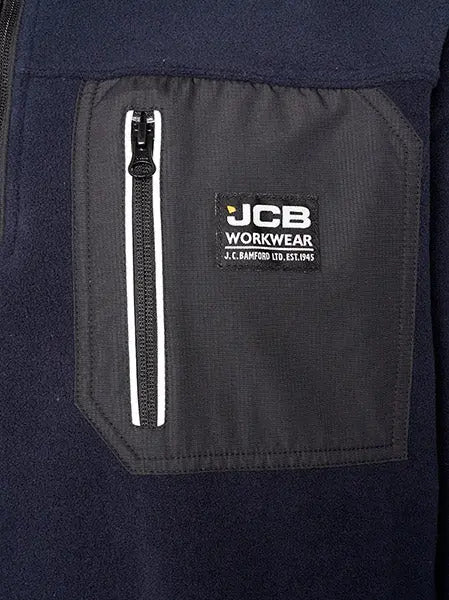 Jcb Workwear Trade Heavyweight Zip Tech Fleece Dk9 T - - Customisable Fleeces