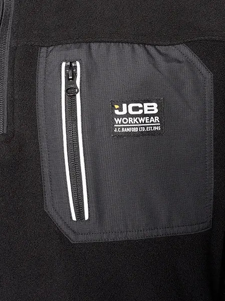 Jcb Workwear Trade Heavyweight Zip Tech Fleece Dk9 W - - Customisable Fleeces