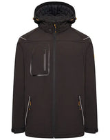 Jcb Workwear Trade Hooded Softshell Jacket D Ml - Black - Customisable Jacket