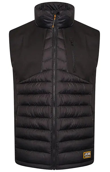 Jcb Workwear Trade Hybrid Padded Gilet D Mn - Black - Customisable Bodywarmers