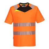 Portwest Dx4 Hi-vis T-shirt DX413 - Orange Black - Customisable Hi-Vis T-Shirts