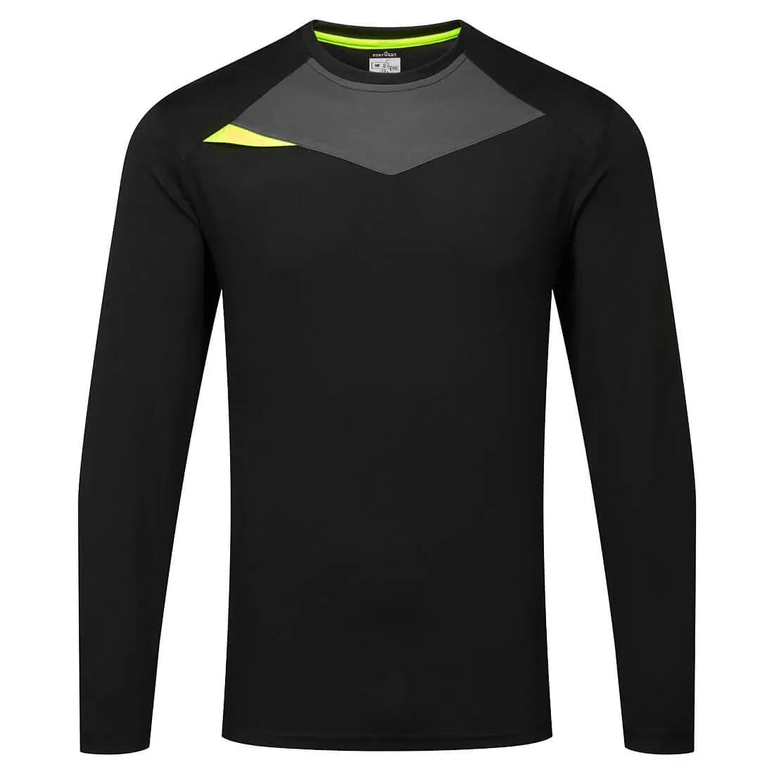 Portwest Dx4 T Shirt LS DX415 - Black - Customisable T-Shirts