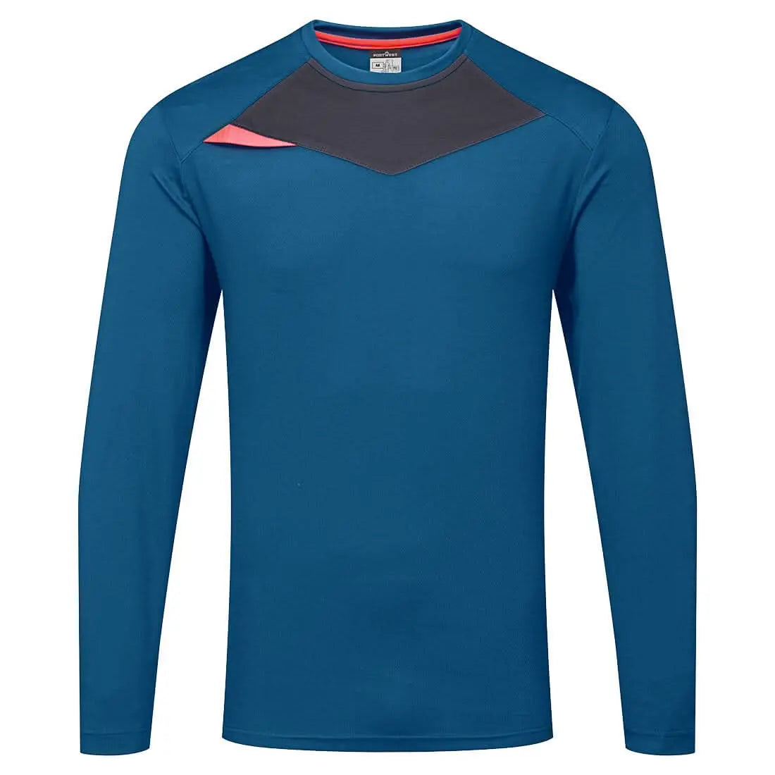 Portwest Dx4 T Shirt LS DX415 - Metro Blue - Customisable T-Shirts