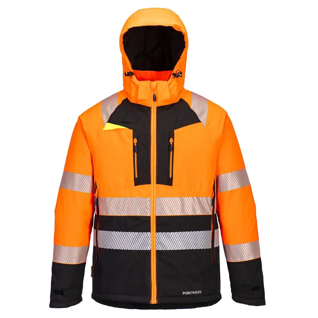 Portwest Dx4 Hi-vis Class 2 Winter Jacket DX430 - Orange Black - Customisable Jacket