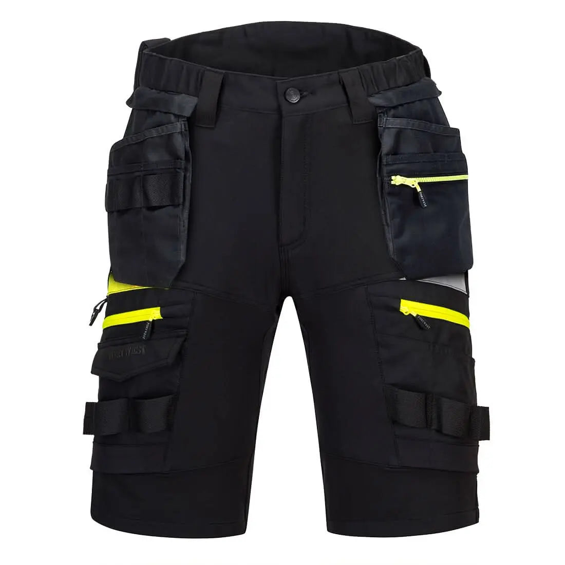Portwest Dx4 Detachable Holster Pocket Shorts DX444 - Black - Customisable Shorts