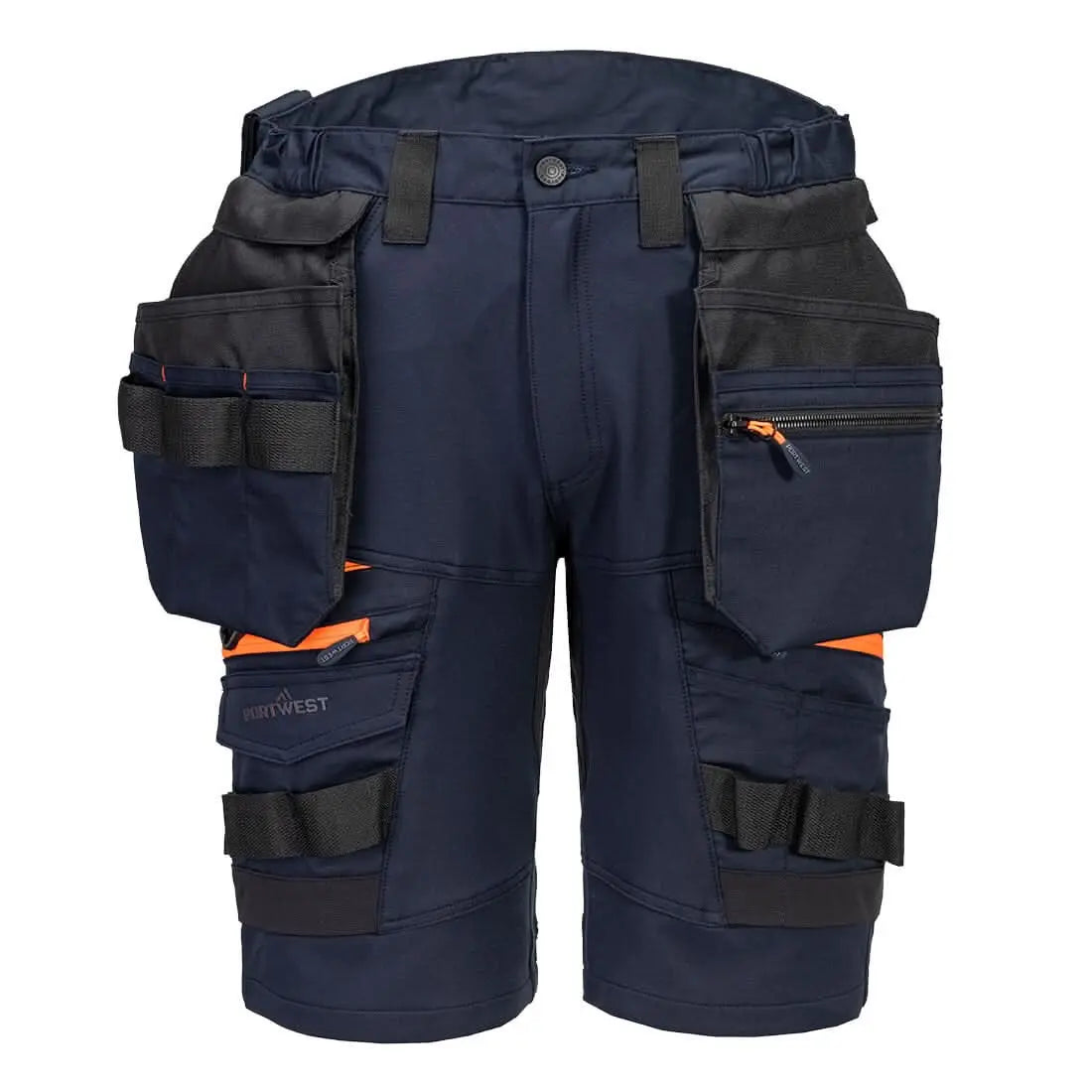 Portwest Dx4 Detachable Holster Pocket Shorts DX444 - Dark Navy - Customisable Shorts