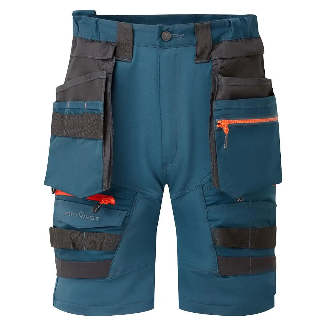 Portwest Dx4 Detachable Holster Pocket Shorts DX444 - Metro Blue - Customisable Shorts