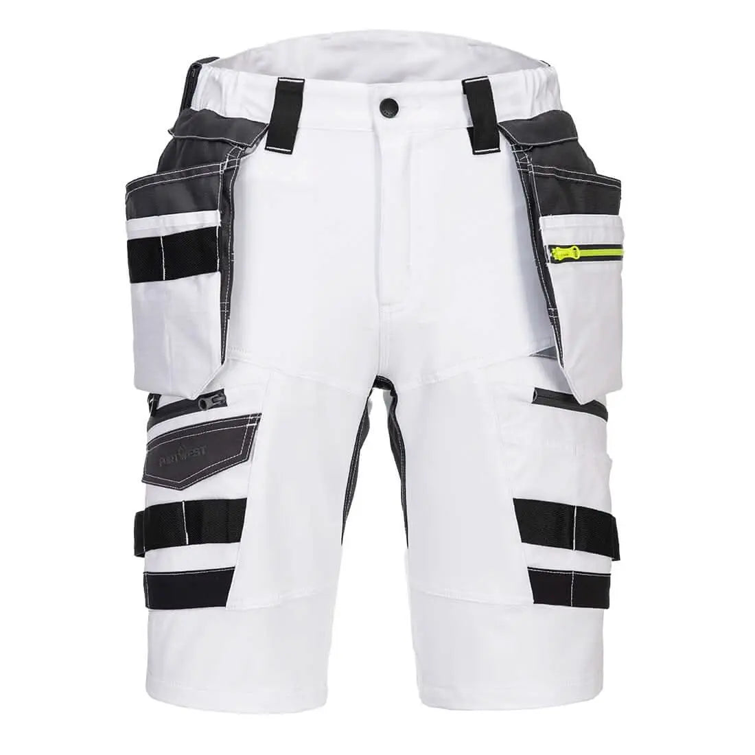 Portwest Dx4 Detachable Holster Pocket Shorts DX444 - White - Customisable Shorts