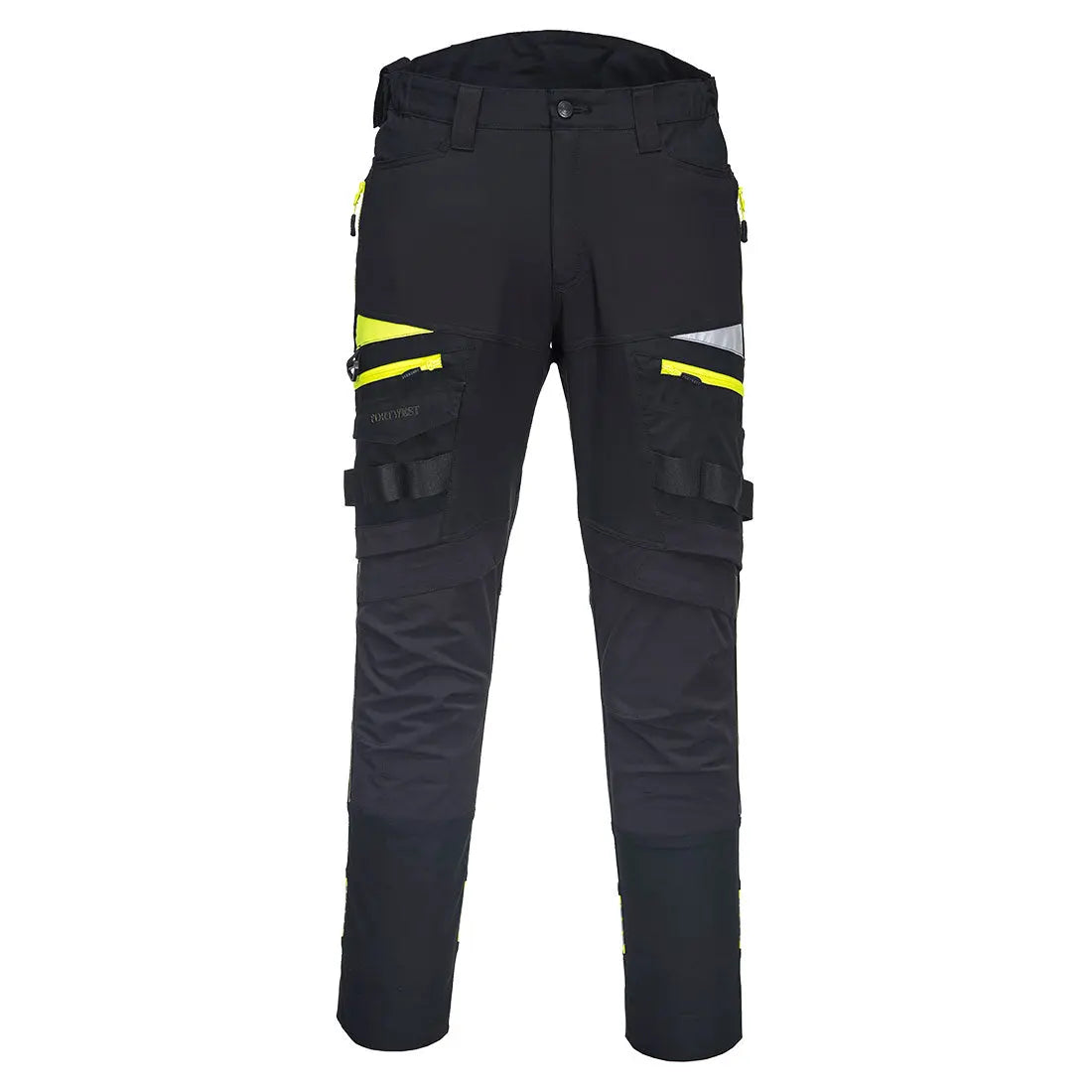 Portwest Dx4 4-way Stretch Work Trousers DX449 - Black - Customisable Trousers