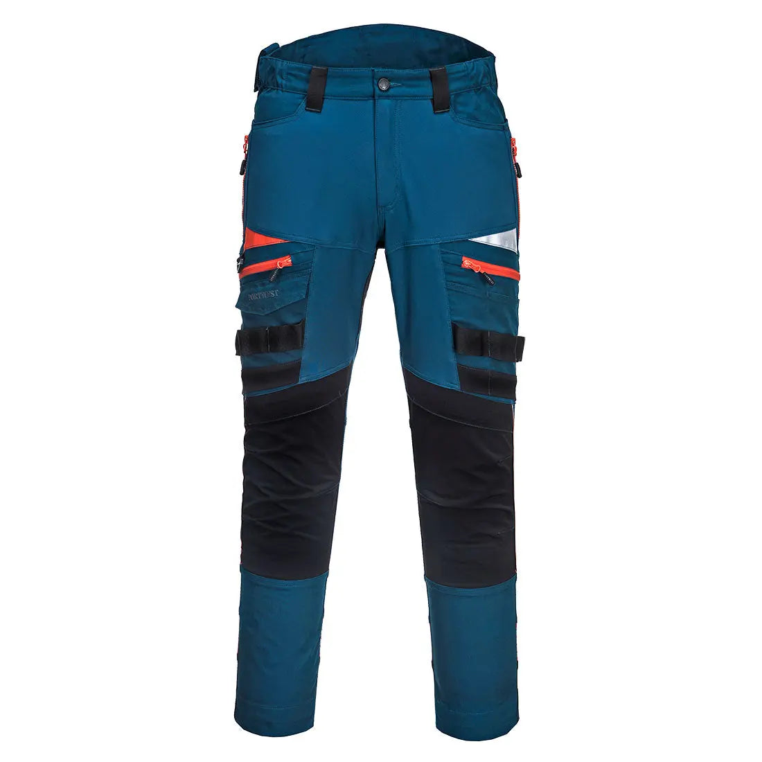 Portwest Dx4 4-way Stretch Work Trousers DX449 - Metro Blue - Customisable Trousers