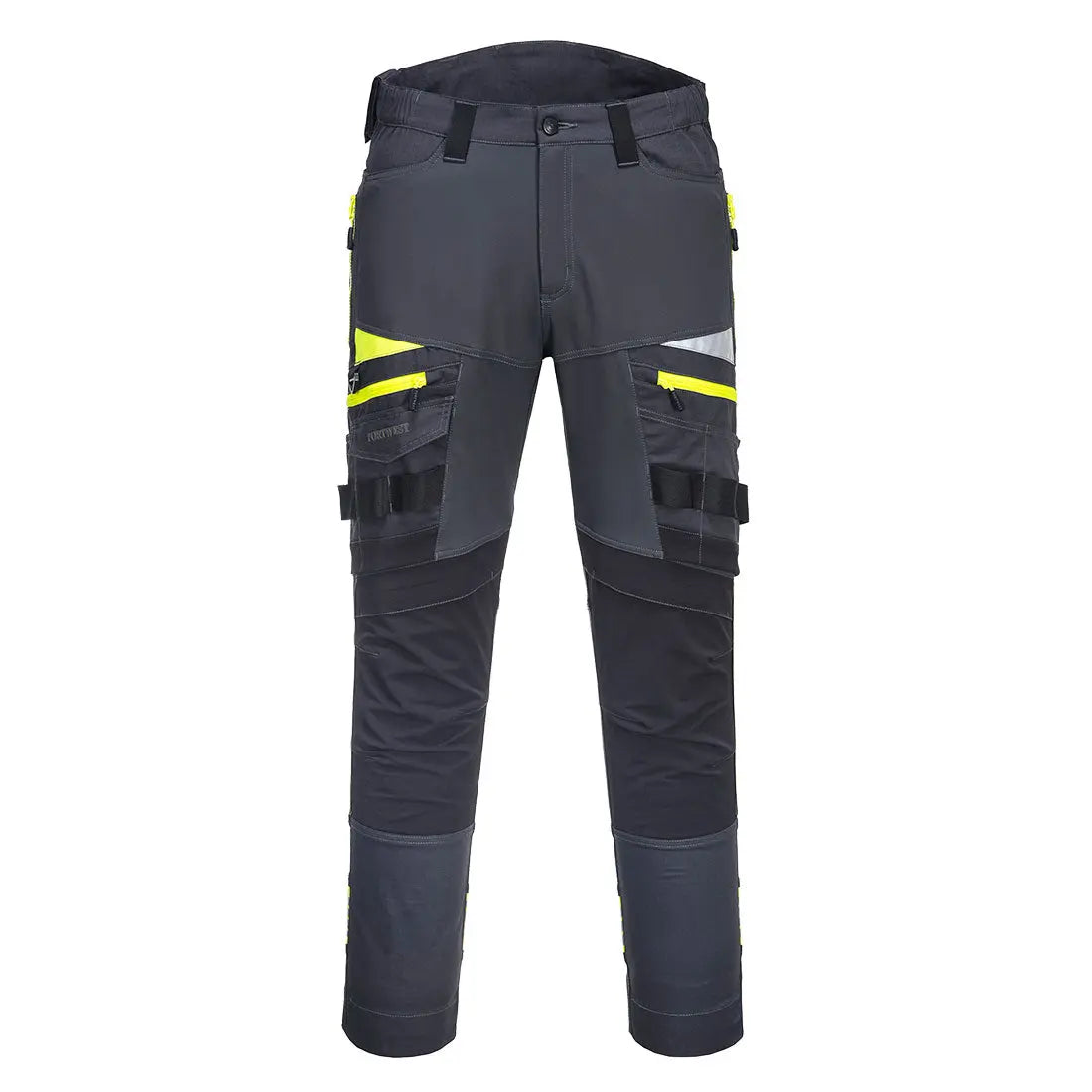 Portwest Dx4 4-way Stretch Work Trousers DX449 - Metal Grey - Customisable Trousers