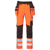 Portwest Dx4 Hi Vis Detachable Holster Pocket Craft Trousers DX454 - Orange Black - Customisable Hi-Vis Trousers