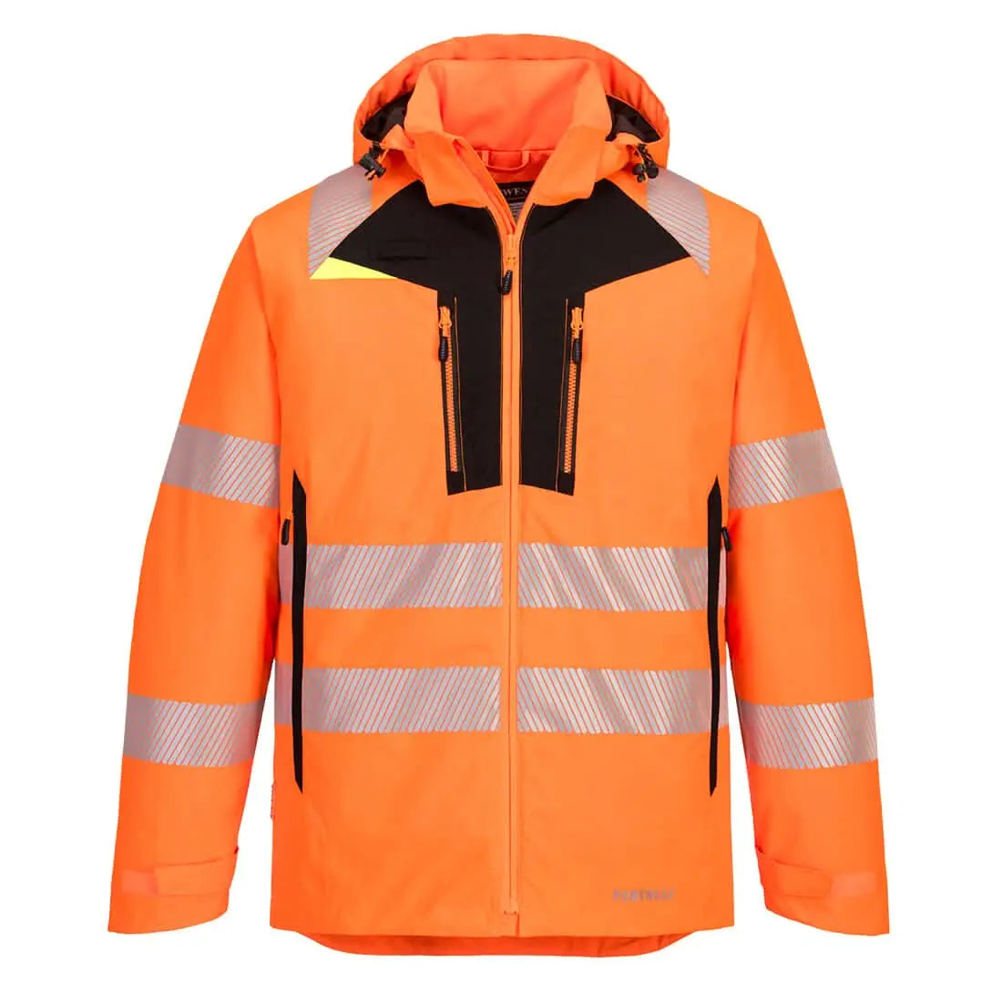 Portwest Dx4 Hi Vis Winter Jacket DX461 - Orange Black - Customisable Jacket