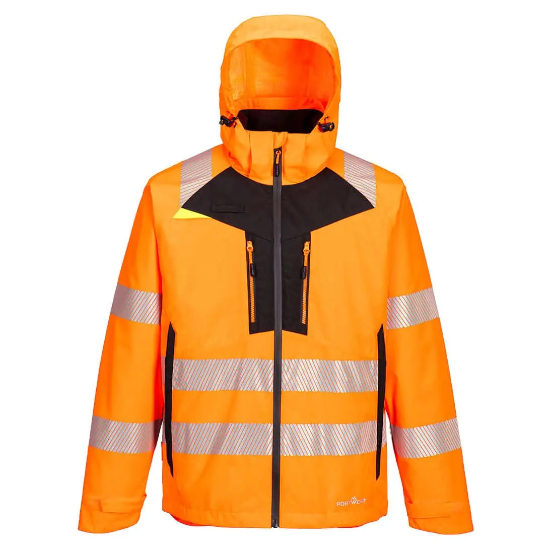 Portwest Dx4 Hi Vis 4 In 1 Jacket DX466 - Orange Black - Customisable Jacket